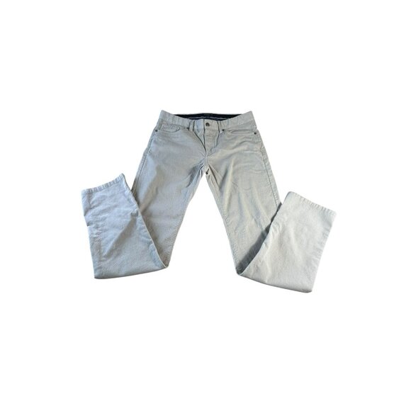 Peter Millar Corduroy Pants Light Beige Mens Size 34 Soft Button Zip Fly - Picture 1 of 12